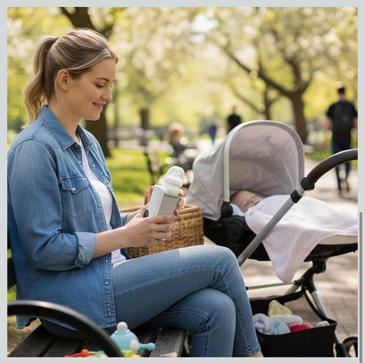 Original Portable Baby Bottle Warmer – USB Rechargeable Milk Warmer with Digital Temperature Display | Long Lasting