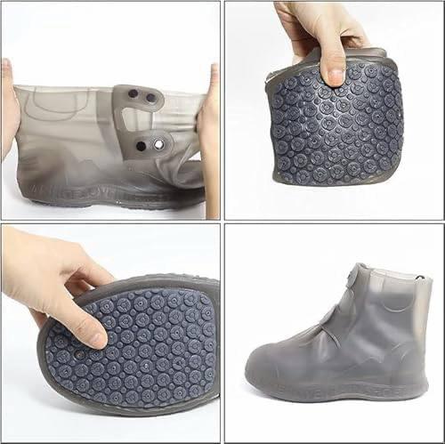 Silicone Shoe Cover | Waterproof Reusable Rain Shoe Cover | High Elastic Non-Slip Boot Protector | Thick Silicone Boot Cover | Washable Shoe Protector for Men & Women