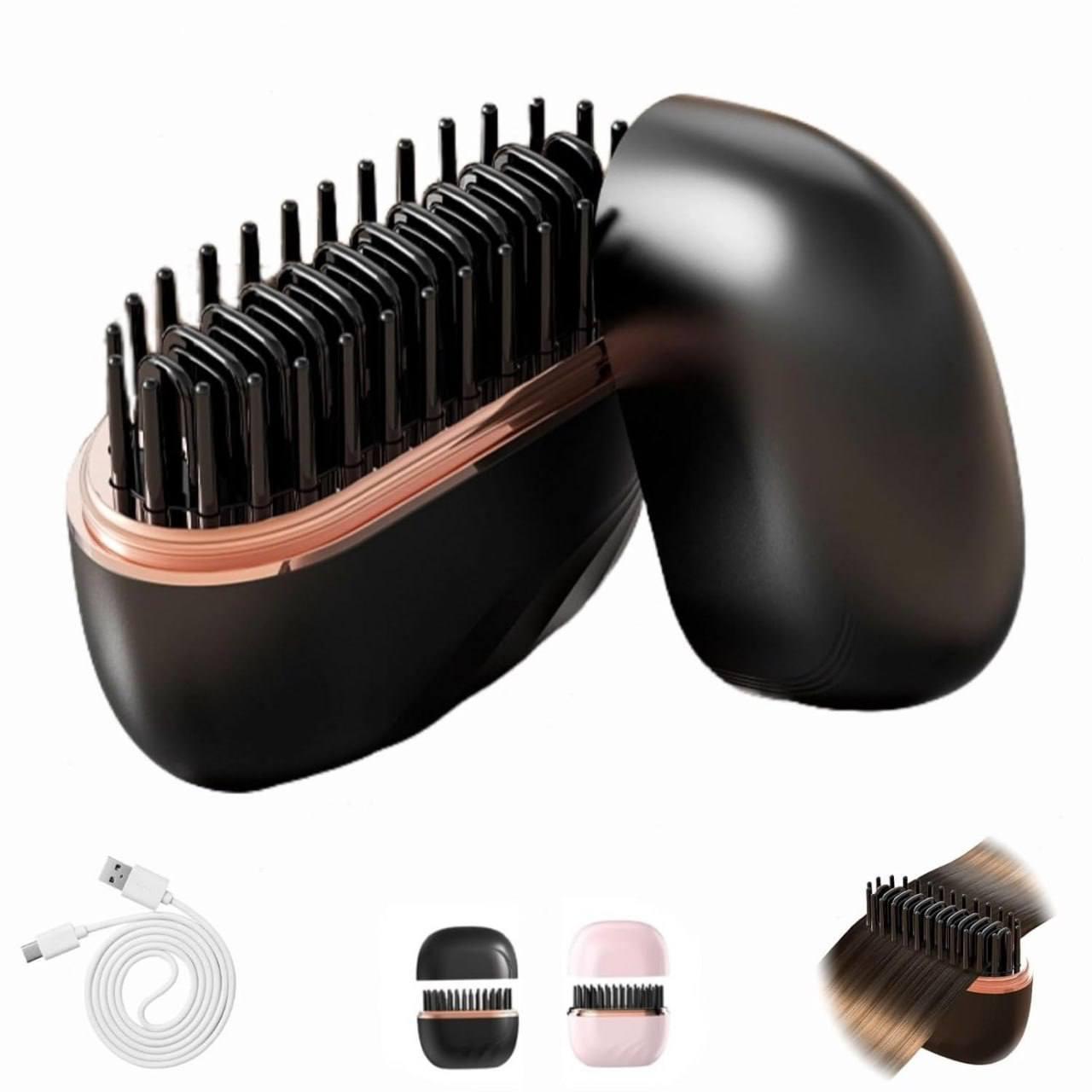 Rechargeable Portable Hair Straightener Comb | Cordless Hair Straightening Brush | Fast Heating | Negative Ion Technology | 3 Temperature Modes | Anti-Scald Design | Travel Friendly