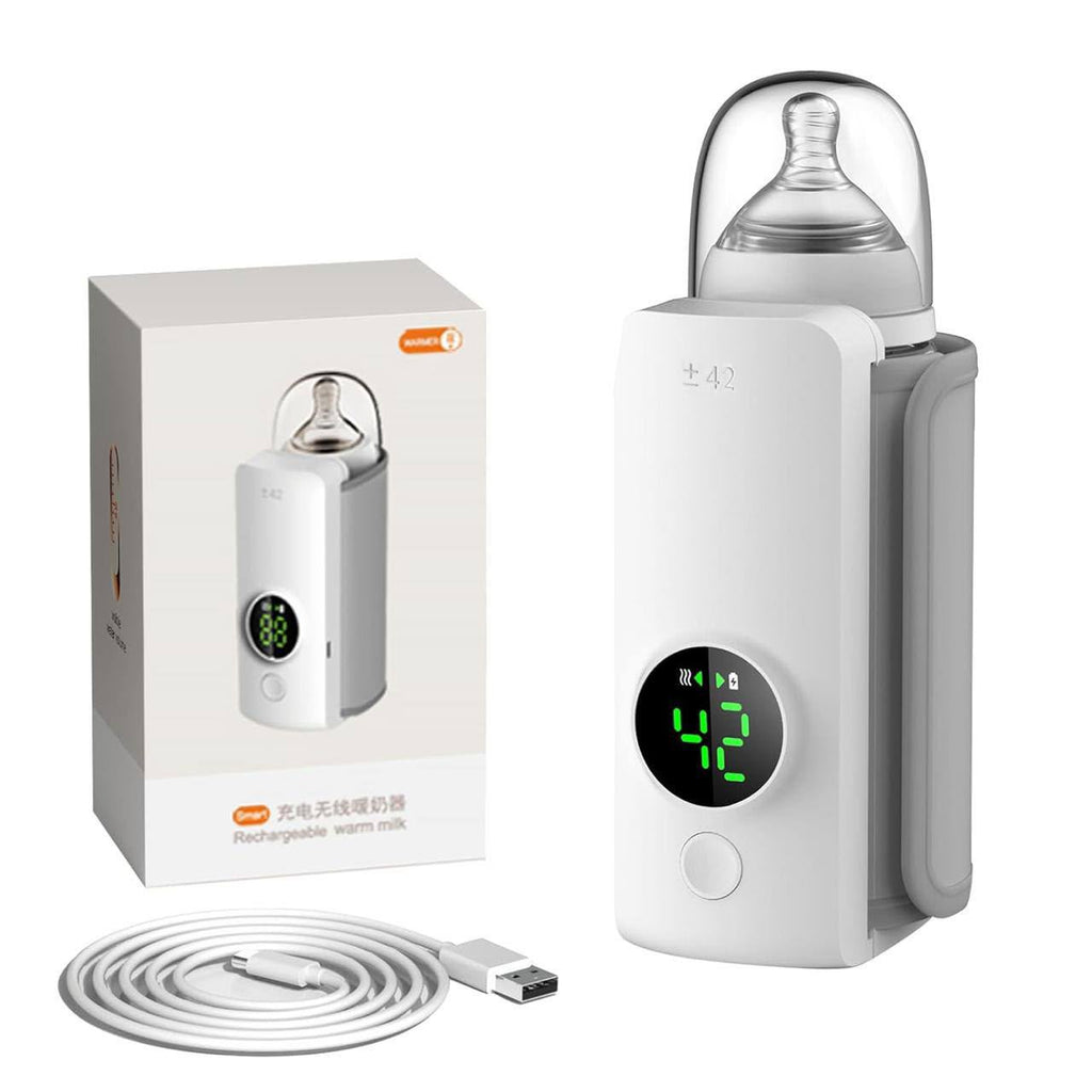 Original Portable Baby Bottle Warmer – USB Rechargeable Milk Warmer with Digital Temperature Display | Long Lasting