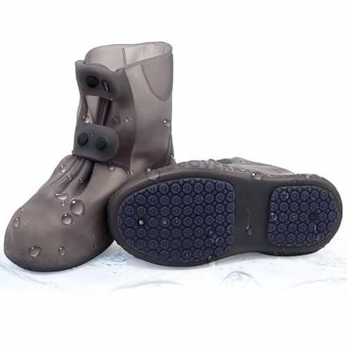 Silicone Shoe Cover | Waterproof Reusable Rain Shoe Cover | High Elastic Non-Slip Boot Protector | Thick Silicone Boot Cover | Washable Shoe Protector for Men & Women