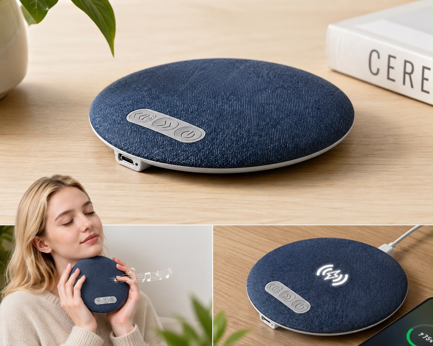 Aventra SleepWave™ Bluetooth Pillow Speaker | Wireless Under Pillow Speaker for Better Sleep