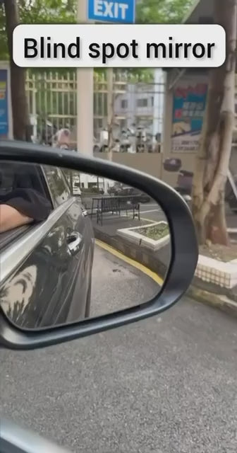 Car Rear View Mirror Rain Guard with 360° HD Blind Spot Mirror | 2-in-1 Universal Side Mirror Rain Visor | Adjustable Wide Angle Safety Mirror | Carbon Fiber Look | 2 Pcs Set